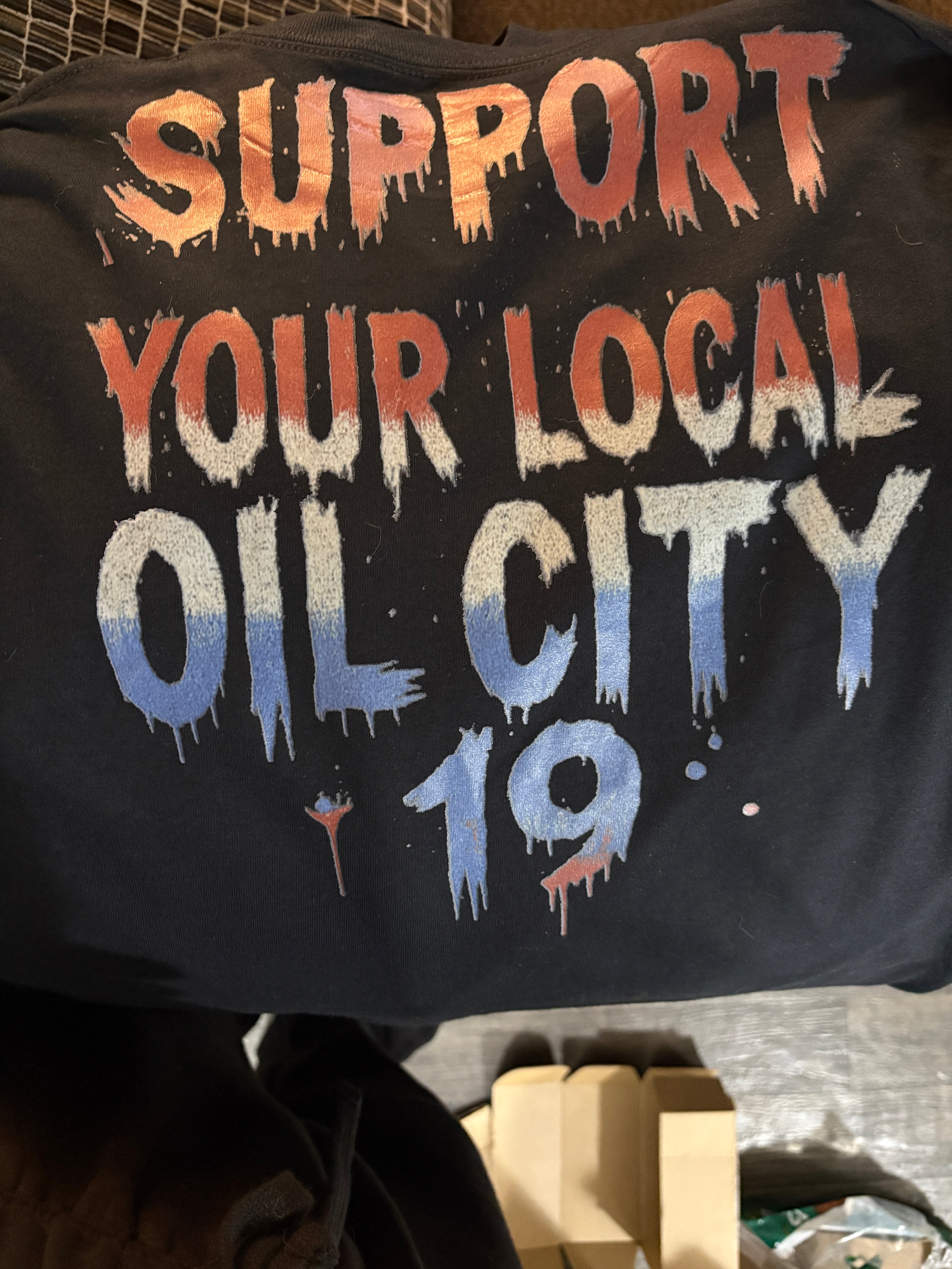 oil city support shirt